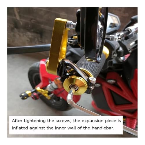 Retrovisor moto universal manillar scooter accesorios espejos retrovisores CNC 22mm 5