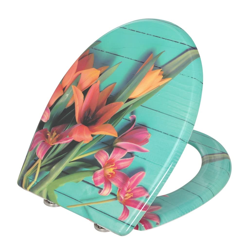 Ldhsjh As Shown Toilet Seat, Flush Mechanism, Adjustable, Lightweight, Durable, Portable, User-Friendly, Compact, Soft, Close, Cover, Slow, Close