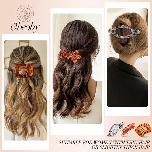 Pinzas para cabello plano 8 piezas para mujeres miniatura 5