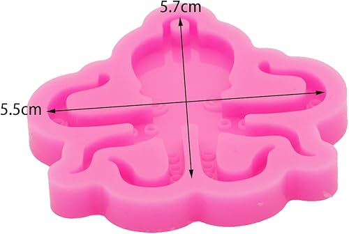 Miniatura 2 de Angel Wings Moldes de silicona para llavero de pulpo brillante, molde de resina, molde de fundición de resina epoxi, molde para hornear pasteles de