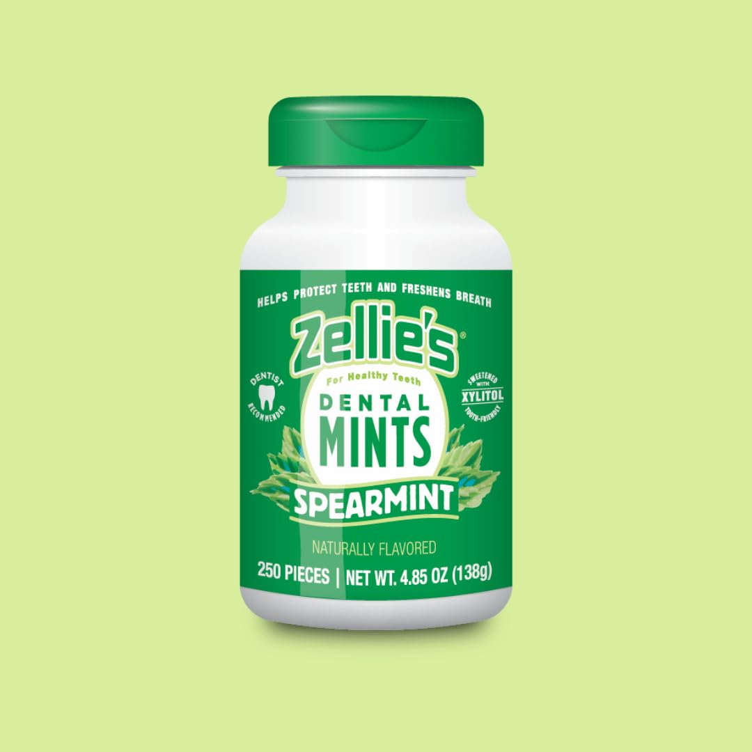 Amazon.com : Zellie's | 100% Xylitol Spearmint Breath Mints | No