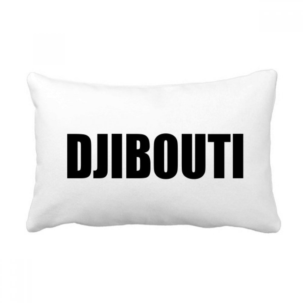 Coussin oreiller lombaire Djibouti noir 16x24 pouces décoratif pour canapé