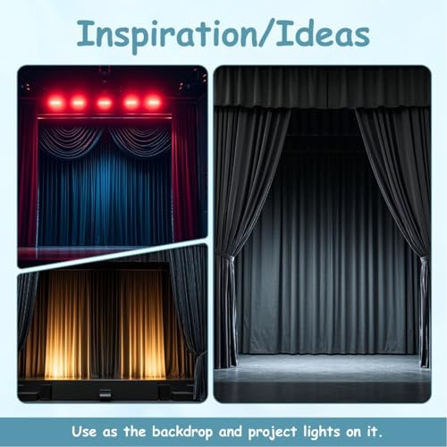 Urby Two Layers Backdrop Made with One Piece Chiffon Tulle & Polyester for Professional Extra Wide Blackout Curtains (Black, 20 x 10 ft) by Urby - Image 7