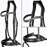 Material: Softleder Heinick-Reitsport Trense Soft Selection Schwarz anatomisch ~ Achat ~ WB VB Größe Warmblut/Full