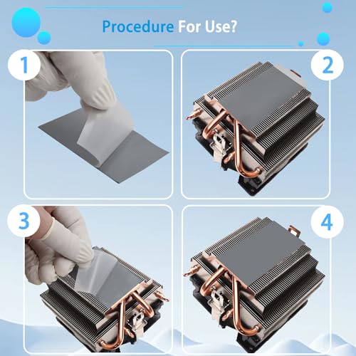 Image of PTM7950 40x80x0.2mm Phase Change GPU Thermal Pad, YEZriler 8.5W /mK High Conductive CPU Silicone Grease Thermal Paste for Game Machine CPU GPU SSD Laptop