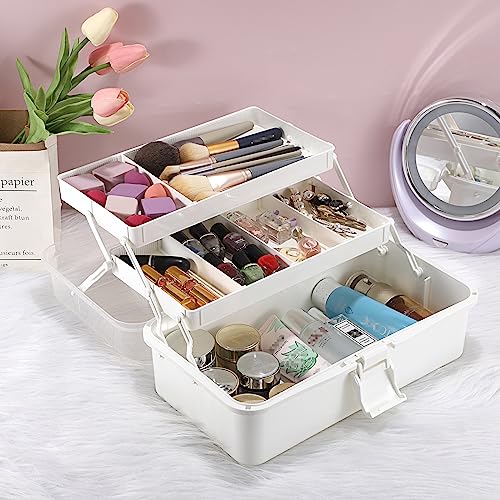 Image of BTSKY 3-Layer Plastic Dividing Storage Box Craft Organizer and Storage