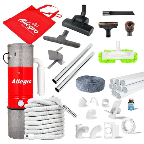 Allegro Heavy Duty Powerful Central Vacuum System with Complete Premium ...