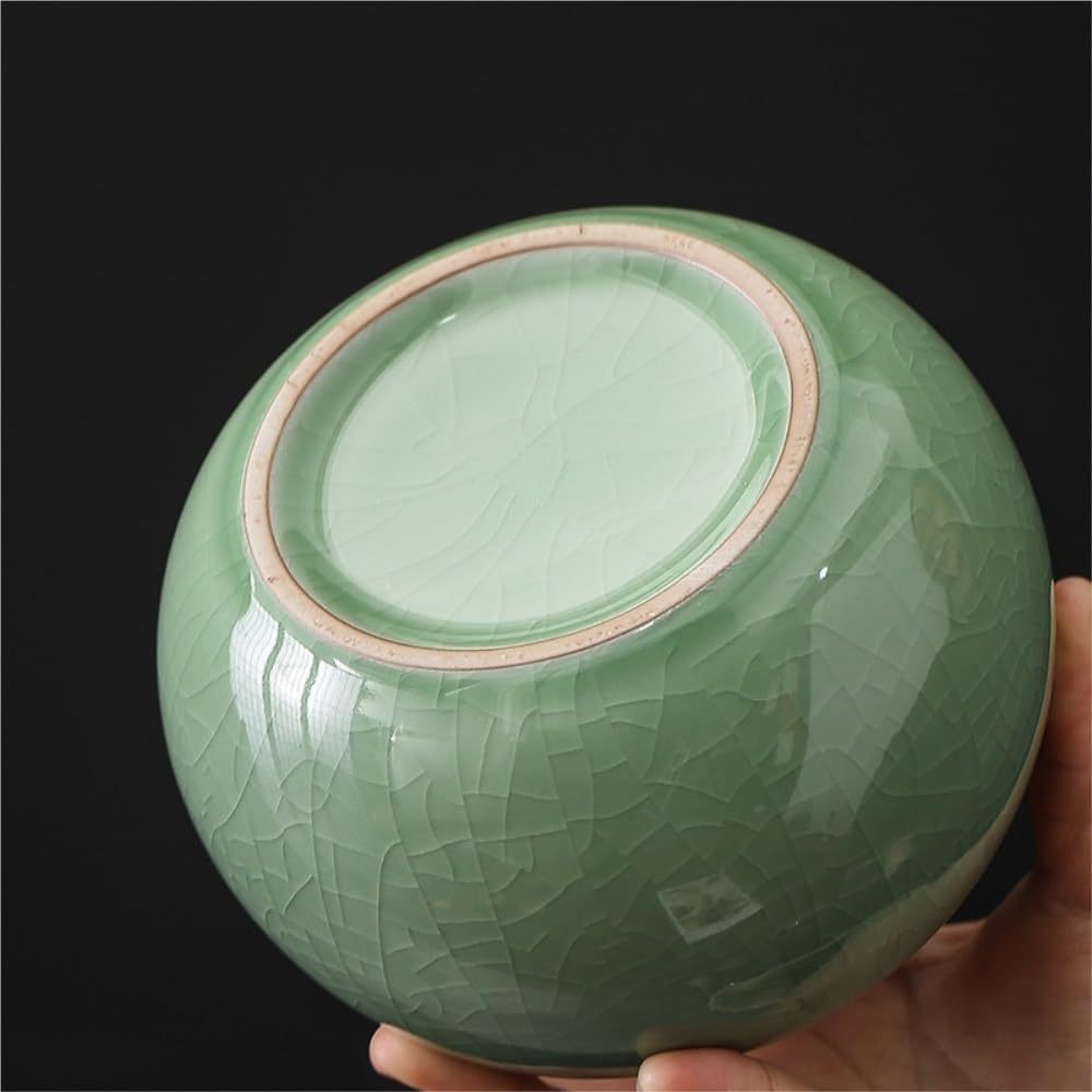 XYNSNDB Pojemnik na herbatę Seledyn Słoik do przechowywania herbaty w kuchni domowej Słoik do przechowywania w kuchni Ceramiczny duży słoik na herbatę Zestaw do herbaty Szczelnie zamknięty słoik Słoik