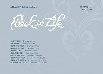 Amazon.co.jp: &TEAM - KR 1st Mini Album [ Back to Life ] 韓国盤