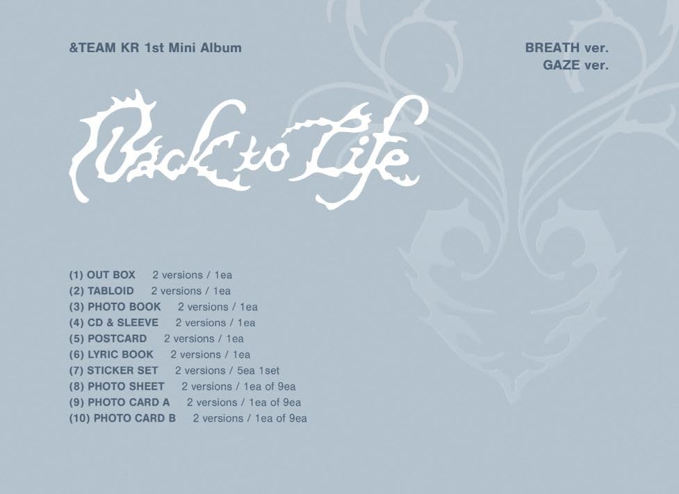 Amazon.co.jp: &TEAM - KR 1st Mini Album [ Back to Life ] 韓国盤