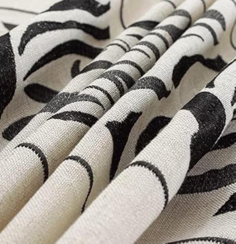 Rectangle Tablecloth 52X70 Inch Embroidery Zebra Print Washable Table Cover With Dust-Proof Wrinkle Resistant For Kitchen Dining/Party/Wedding Indoor/Outdoor Use(4-6 Seats),Black #TOP3