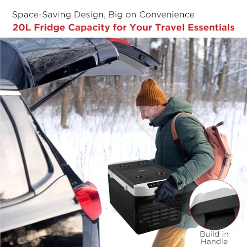 Frigidaire 2-in-1 Portable 12/24V DC & 110-240V AC Compressor Fridge Freezer – Compact for Travel, Car, Camping, Road Trips, Home, Dual Voltage 21qt - image 3