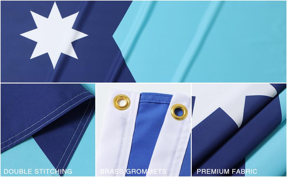 Minnesota Staatsflagge Aus 340D-Polyester – 7,6x12,7cm, Bestickt, Mit 2 Messingösen Für Innen & Außen