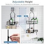 Upgraded Extended Length Shower Organizer with Hooks, Rustproof Shampoo Soap Holder, Large Hanging Bathroom Caddy - Image 2