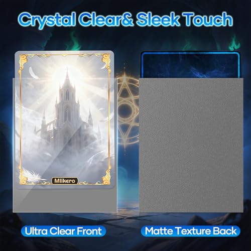 Image of 500 Count Card Sleeves, Matte Magic Card Sleeves, Smooth Shuffle & Tear Resistant, Fit for MTG, TCG, CCG (Silver)