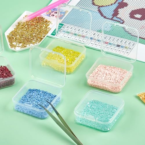Image of SHALVI Transparent Jewellery & Accessories Storage Box | Box Multi-Compartment Organizer with Removable Grids | Plastic Organizer Box for Earrings, Beads, Craft & Small Items (14-PCS (1))