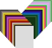 Heat Transfer Vinyl Bundle - 43 Pack 12" x 10" PU Iron on Vinyl for T-Shirt&comma; 32 Assorted Colors HTV Vinyl for Heat Press Machine - Easy to Cut&comma; Weed & Transfer