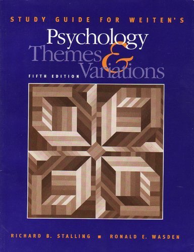 Psychology : Themes and Variations 053436716X Book Cover