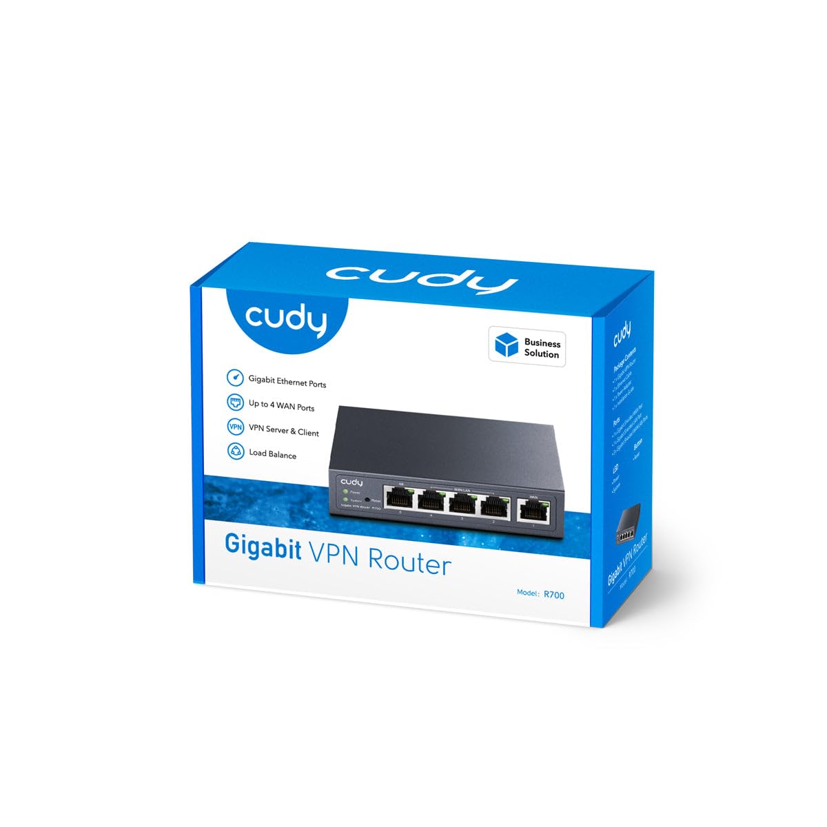 Cudy Router VPN R700 Gigabit Multi-WAN, gigabitowe porty Wan, router Smb, równoważenie obciążenia, ochrona odgromowa, WireGuard OpenVPN IPsec