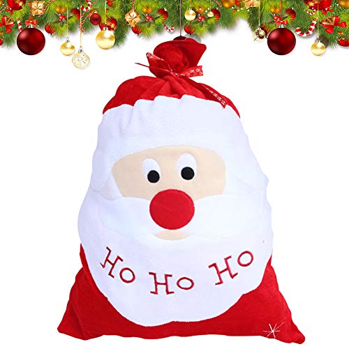 Bolsa de Regalo de Papá Noel, Bolsa de Regalo con Flejes de Navidad, Bolsa de Dulces para Galletas, Regalos de Fiesta de Navidad para Niños, Embalaje Cover