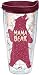 Tervis 1289210 Standing Mama Bear Tumbler with Wrap and Maroon Lid 24oz, Clear