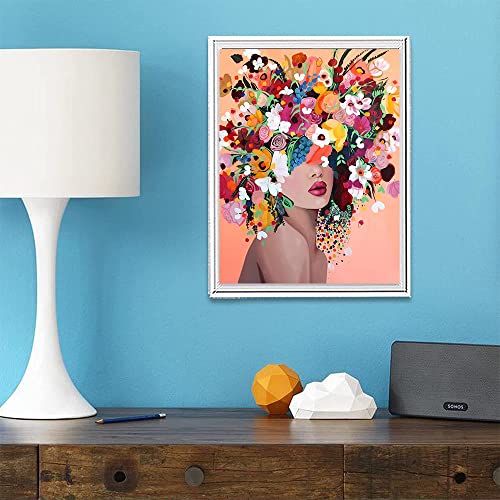 Diamond Painting Kits For Adults Frameless, Flowers And Girl Diamond Painting 12X16Inch Diamond Art Full Drill Diamond Dots Paintings Crafts For Adults Diamond Painting Kits With Accessories And Tools #TOP2