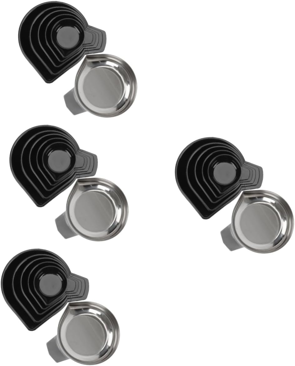 24pcs Digital Jewelry Scale Trays Multi-Purpose Stainless Steel Weighing Trays for Precise Measurement Stackable Kitchen Supplies