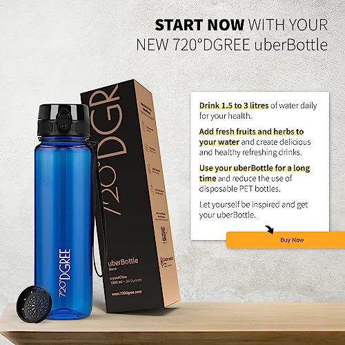 Image of 720DGREE Water Bottle 1l inchuberBottle inch +Fruit-Sieve, crystalClear - Water