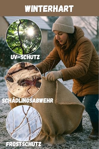 Foto von Samenshop24® 10 Stück, Premium Jutesäcke aus 100% Naturfaser, Neu, Größe 110cm x 60cm, strapazierfähig, ökologisch, Kartoffelsack, Aufbewahrung Lagerung für Obst/Gemüse, Winterschutz, Deko uvm.