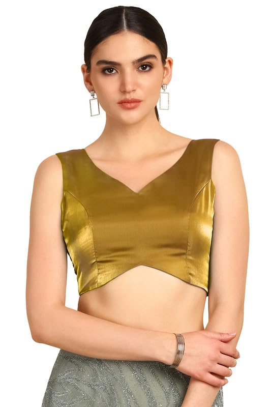 Image of Soch Womens V-Neck Tissue Princess Line Padded Sleeveless Blouse