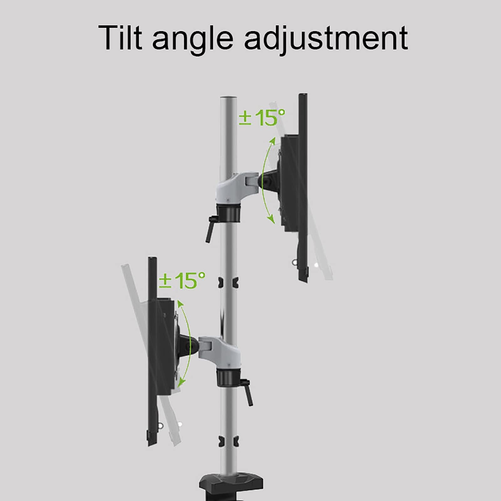 Supporto da Scrivania per Doppio Monitor, Supporto da Scrivania Autoportante Che Supporta 2 Schermi Fino A 8 Kg/17,6 Libbre con Dimensioni di 75X75 Mm O 100X100 Mm