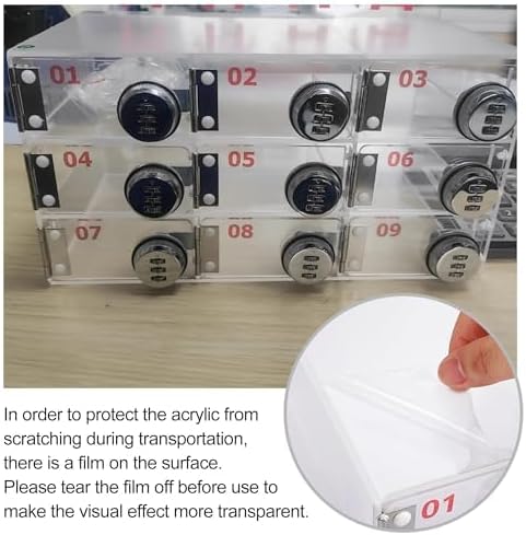 Wall-Mounted Acrylic Cell Phone Locker with Combination Lock – 15 Slot Classroom Storage Solution for Secure Student Device Organization and Easy Access.