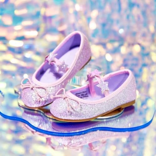 Image of GINFIVE Toddler Girls Dress Shoes Little Girls Mary Janes Ballerina Flats Shoes Toddler