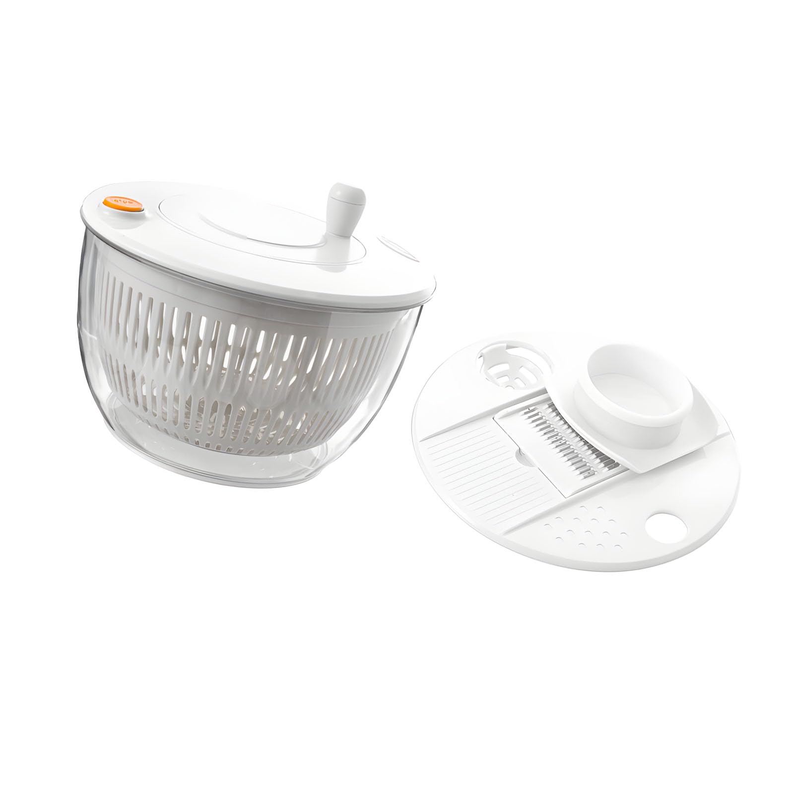 Kangnice Kitchen Tool for Chopping Vegetables and Salad with Transparent Design Clear Design Spinner