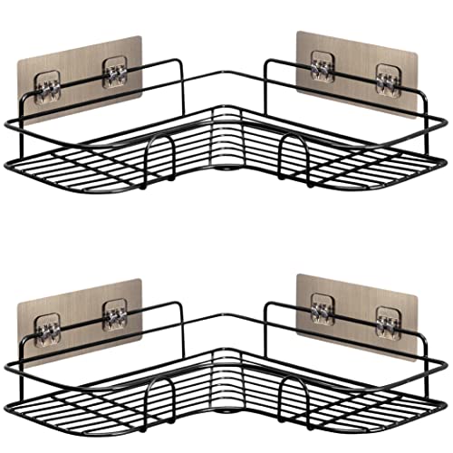 Lot de 2 bacs de douche d'angle avec revêtement nano noir Cover