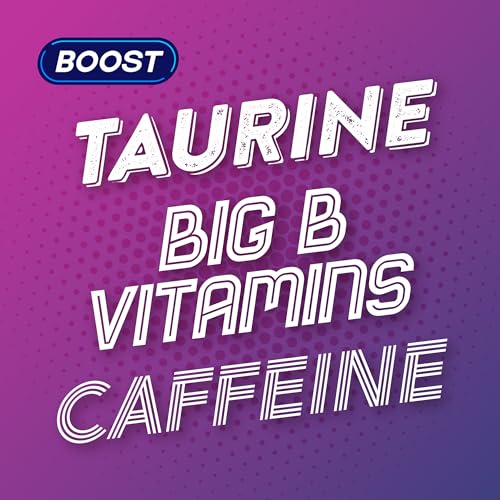 Boost Energy Drink Cherry Flavour - 24 Pack Drinks with Caffeine, Taurine and Vitamin B Carbonated Energy Drinks Gluten Free Vegan Low Calorie Fizzy Drinks Multipack 24x250ml - Image 4