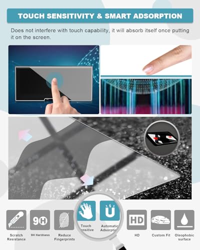 Image of CDEFG Tempered Glass for 2025 Toyota bZ4X Screen Protector 12.3-Inch, for 2022-2025 Toyota bZ4X Accessories,9H Screen Cover HD Anti Fingerprints