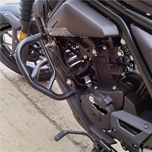 Pare-chocs moto 125/C noir : roulez serein en ville avec cette protection
