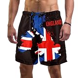 Nananma Badehose mit England-Flagge, für Herren, Größe L, mehrfarbig, S/M