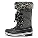 DREAM PAIRS Women's River_1 Grey Mid Calf Waterproof Winter Snow Boots Size 8 M US