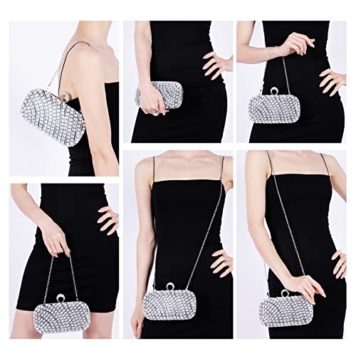 Image of Women Evening Clutch Purse Sparkling Cocktail Prom Party Evening Bag Small Crystal Wedding Handbag