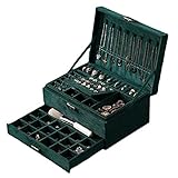 【Cajas multifuncionales】 Mantenga sus tesoros y baratijas organizados con estilo con nuestros anillos Collar Pulsera Pendientes Pendientes Box titular, trajes para almacenar relojes, joyas, enlaces de manguños, enlaces de repuesto, anillos, horquillas, broches, pendientes, pulseras y collares.