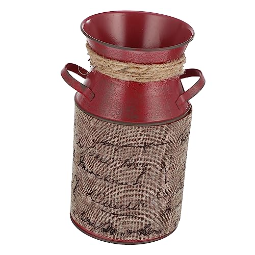 Garneck Shabby Chic Deko Regenschirmständer – Vintage Vase Im Retro-Stil Aus Metall - Ideal Für Wohnzimmer Flur Und Eingangsbereich Dekorativer Übertopf Für Ihre Blumenarrangements