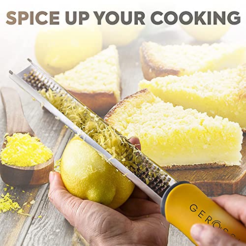 Gerossi Stainless Steel Cheese And Citrus Zester Grater W/Extra Sharp Blade thumb #2