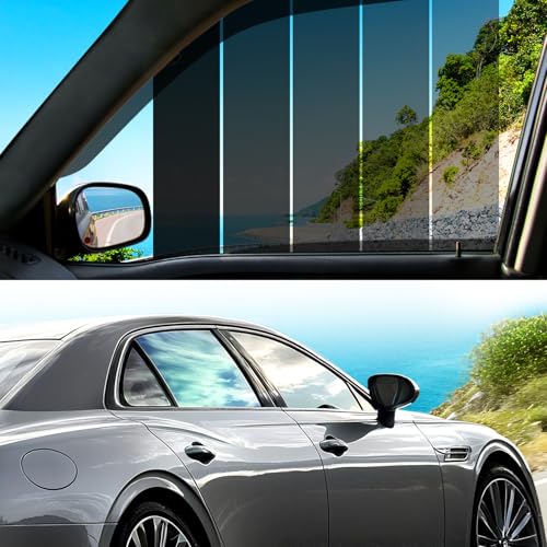 Image of 20% VLT Ceramic Car Window Tint - (20in * 20ft) Windows Privacy Films, 99% Blocks UV & 95% IR Ray, Glare Reduction Blackout Window Film Auto Car Windshield Sun Shade Roll