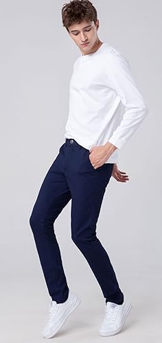 Miniatura 5 de Plaid&Plain Pantalones ajustados caqui para hombre