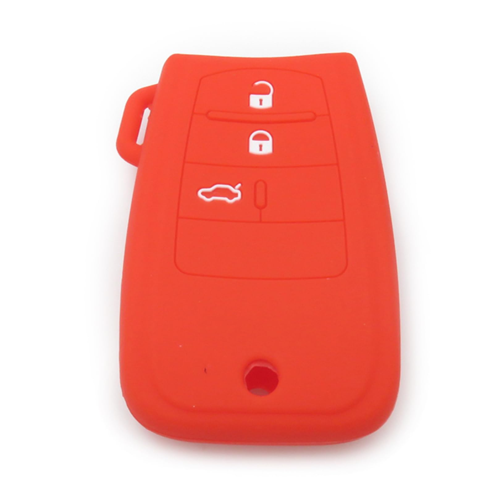 Car Key Case for Fiat Viaggio Ottimo, 4 Button Silicone Rubber Car Key Cover Remote Key Case,Red