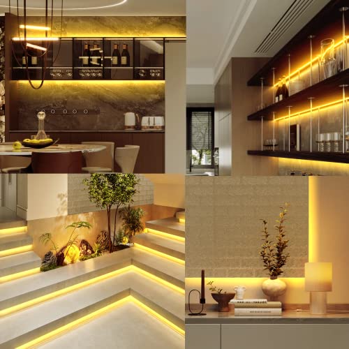 Image of LED Strip Lights 100ft Dimmable 3000K Bright Warm White Strip Lighting, 30M 1800 LEDs 2835 Flexible Ribbon Light 12V LEDs Tape LED Lights for Bedroom Kitchen Home Decoration