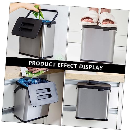 Caneca de basura rectangular para colgar de pared miniatura 3