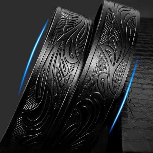 Western Belt Cowboy Belts for Men Women, Cowboy Belt Bull Buckle with Printed Engraved, Western Leather Belts3